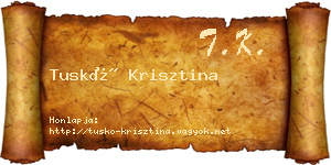 Tuskó Krisztina névjegykártya