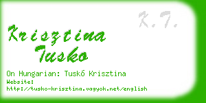 krisztina tusko business card